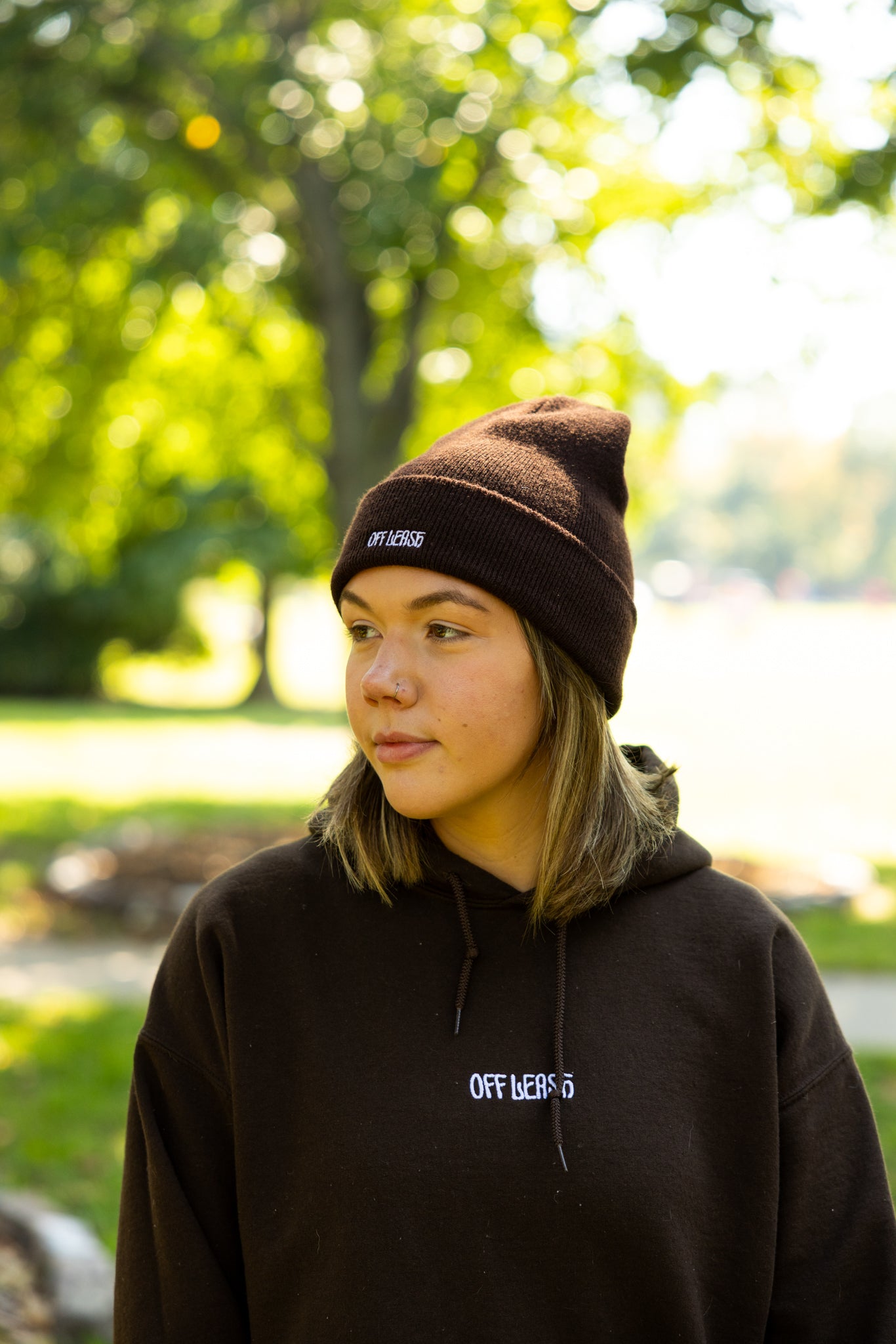 "Off Leash" Chocolate Brown Beanie