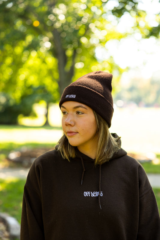 "Off Leash" Chocolate Brown Beanie